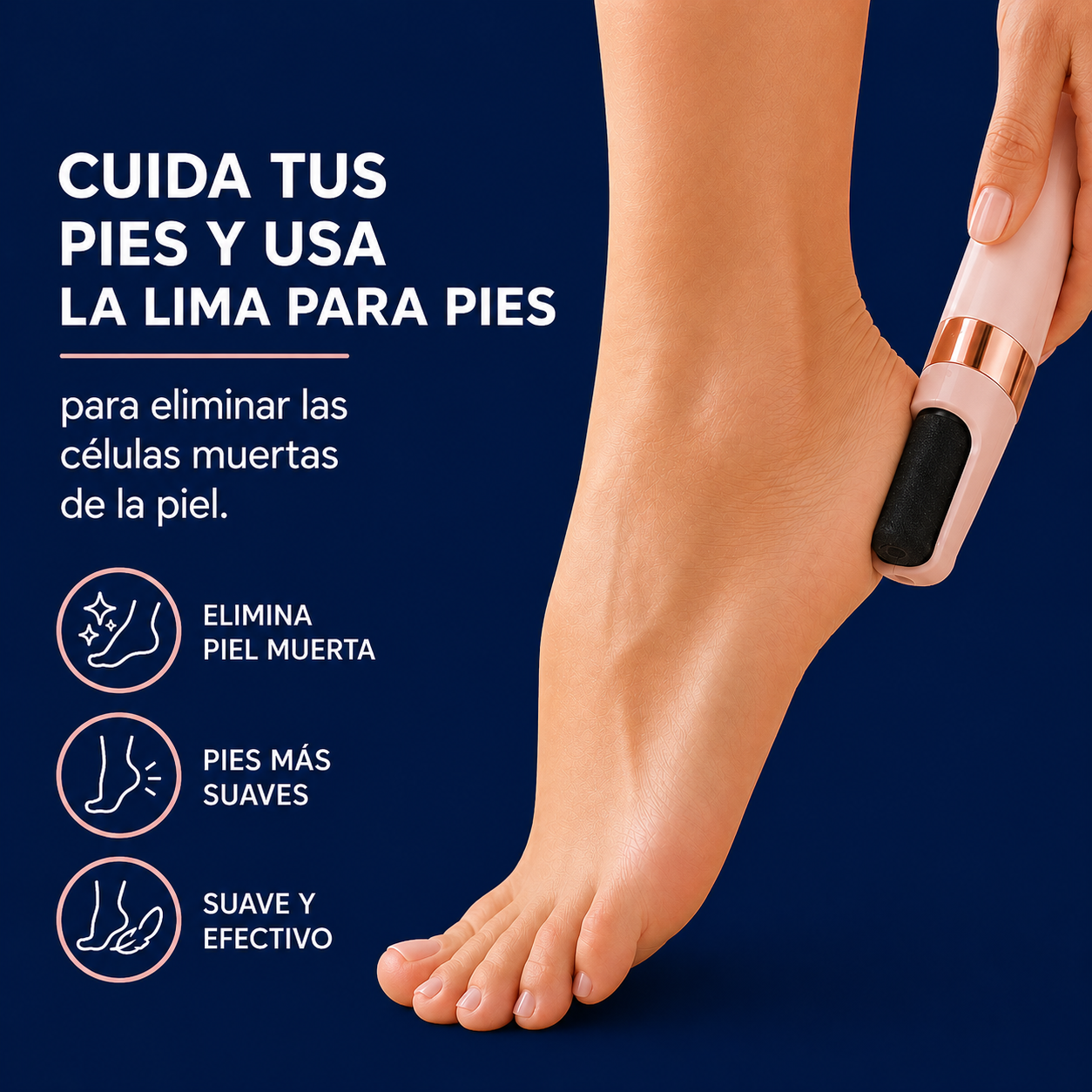 Lima electrica recargable para pies
